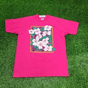 Vintage 1991 Flowering Dogwood Shirt Womens Large 21x26 USA